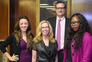 From left: Biana Borukhovich, Pamela Weinstock, Theodore C. Max and Busaya Olupona were guests of the Brooklyn Bar Association at a CLE seminar on the role of trademarks in the fashion industry. Eagle photo by Rob Abruzzese.