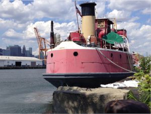 Ahoy water-loving Brooklynites! PortSide NewYork is launching a campaign to garner support for the Mary A. Whalen, a museum and floating cultural center. Eagle photo by Lore Croghan