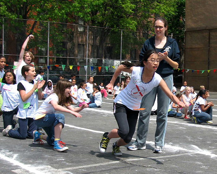 PHOTO: Kids at P.S. 29 race during a past Smoke-Free Kids event. Photo by Mary Frost
