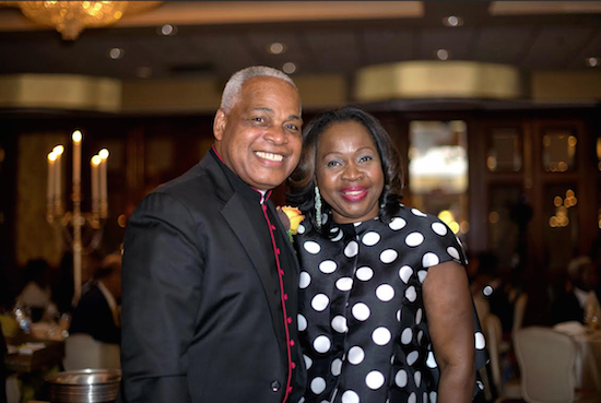 Rev. Howard K. Williams (left, with Justice Sylvia Hinds-Radix) retired late last month after leading the St. Augustine’s Episcopal Church in East Flatbush for the past 16 years. Photos courtesy of Michelle Etwaroo