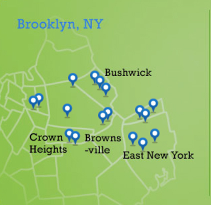 A lawsuit related to the treatment of learning-disabled children attending the Achievement First Crown Heights charter school may expand to include other Brooklyn schools in the network. Map by Achievement First