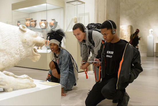 Teens enjoy looking at art on their own during ‘Teens Take the Met’ at the Metropolitan Museum. Photo: The Metropolitan Museum of Art/Filip Wolak