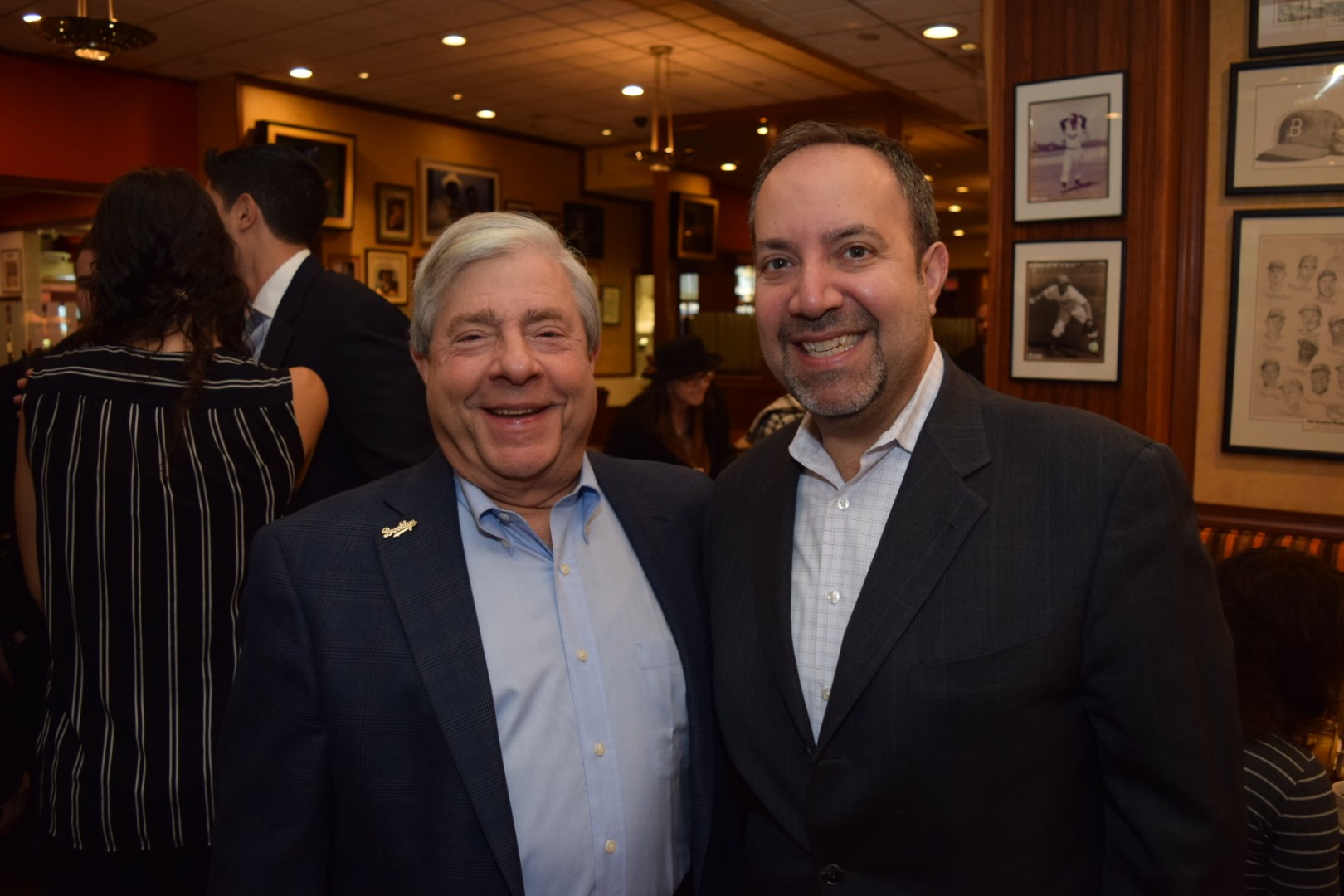 Former Brooklyn Borough President Marty Markowitz and Brooklyn Chamber of Commerce President Carlo Scissura.  Eagle photo by Rob Abruzzese