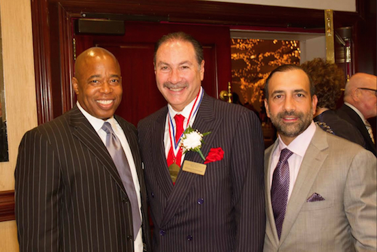 Howard Fensterman (center) with Brooklyn Borough President Eric Adams (left) and Frank Carone.  Photo courtesy of Harbor Group Communications, Inc.