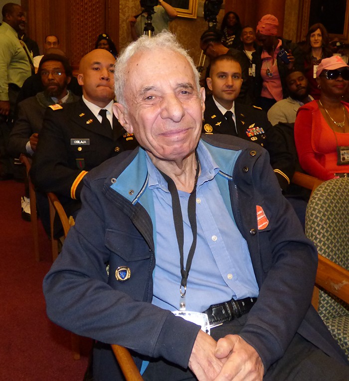 84th Precinct Community Council President and WWII veteran Leslie Lewis got a shout out during the ceremony. 