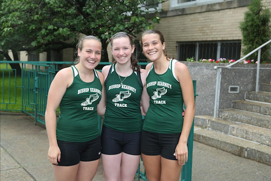 Therese, Jacqueline and Colleen Gallagher made their school, Bishop Kearney High School, proud in city and state cross-country championship events. Photo courtesy of Bishop Kearney High School