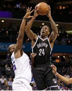 Nets rookie Rondae Hollis-Jefferson will be out indefinitely after fracturing his right ankle during practice on Saturday. He will have surgery this week and is out indefnitely. AP Photo/Chuck Burton