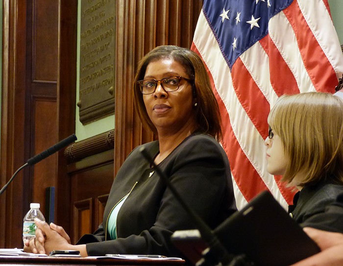 Public Advocate Letitia James presided over Wednesday’s full City Council meeting. Photo by Mary Frost