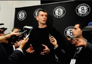 Nets owner Mikhail Prokhorov, reported to be nearing a deal that would give him 100 percent ownership of both the NBA franchise and Downtown’s Barclays Center, should be inundated with questions this coming week when he comes to Brooklyn. AP Photo