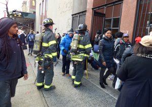The Brooklyn Heights Library was evacuated around noon on Friday. Photo by Mary Frost