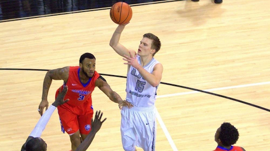 Sophomore Martin Hermannsson put together one of the best games in Division I basketball this season, leading LIU-Brooklyn past Sacred Heart and back into the NEC Tournament race Wednesday night at Downtown’s Steinberg Wellness Center. Photo courtesy of LIU-Brooklyn Athletics