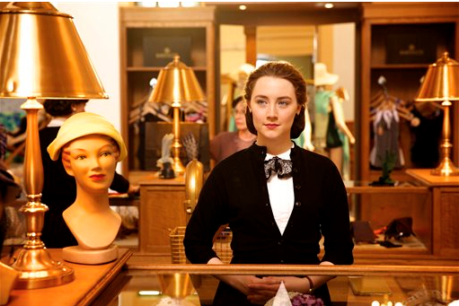 This photo provided by Fox Searchlight shows Saoirse Ronan as Eilis in a scene from the film, "Brooklyn." Ronan was nominated for an Oscar for best actress on Thursday for her role in the film. The 88th annual Academy Awards will take place on Sunday, Feb. 28,, at the Dolby Theatre in Los Angeles. Kerry Brown/Fox Searchlight via AP