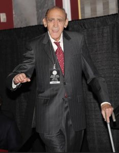 In this 2008 photo, famed actor Abe Vigoda attends the Friars Club Roast of "Today Show" host Matt Lauer in New York. Vigoda, whose leathery, sunken-eyed face made him ideal for playing the over-the-hill detective Phil Fish in the 1970s TV series “Barney Miller” and the doomed Mafia soldier in “The Godfather,” died in his sleep Tuesday, Jan. 26, at his daughter's home in Woodland Park, N.J. He was 94. AP Photo/Evan Agostini, File