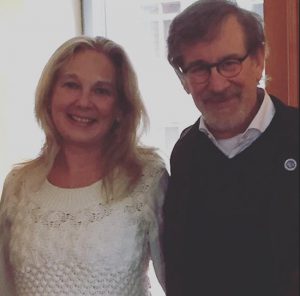 Beth Amorosi (left) with “Bridge of Spies” Director Steven Spielberg. Photos courtesy of Beth Amorosi