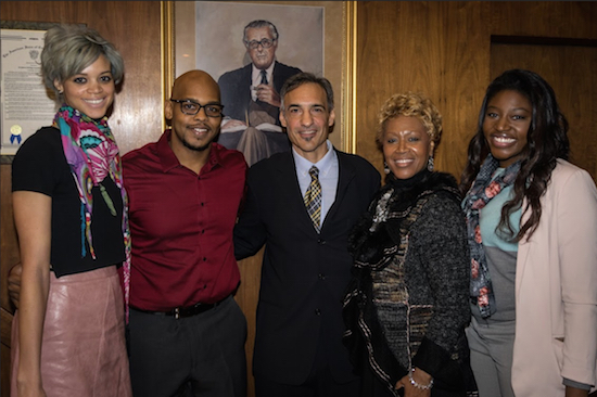 From left: Camille Edelen and Det. Eric Grimes of Video Extraction, Inc., Carmen Jack Giordano, Hon. Evelyn J. Laporte and Amber Evans. Eagle photos by Rob Abruzzese