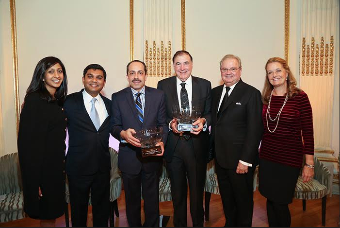 Brooklyn Law School (BLS) recognized two of its distinguished alumni with Alumni of the Year awards and two others with Rising Star awards during its annual Alumni Luncheon last month. Pictured from left: Nithya B. Das, Winston M. Paes, Hon. Nelson S. Roman, Martin A. Fischer, BLS Dean Nick Allard and Valerie Fitch. Photos courtesy of Brooklyn Law School.