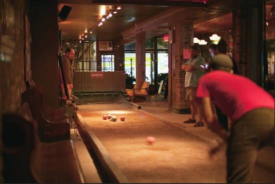 A bocce game takes place at Floyd on Atlantic Avenue. Photo courtesy of Floyd