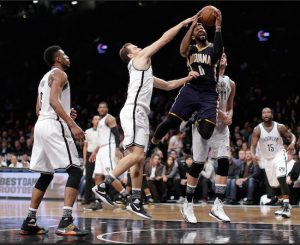 C.J. Miles torched the moribund Nets for 27 points Wednesday night as Brooklyn lost its fifth in a row to the playoff-hopeful Indiana Pacers at Downtown’s Barclays Center. AP photo