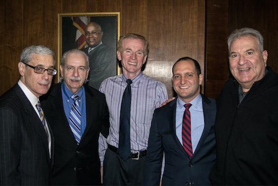 The Brooklyn Bar Association hosted a CLE session on “How to Probate a Will” on Monday. Pictured from left: Steven D. Cohn, Paul Forster, Kevin McTernan, Dan Antonelli and Hon. Bruce Balter. Eagle photos by Rob Abruzzese