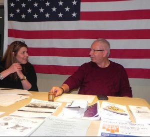 William Guarinello (right) founded the Bensonhurst Alliance. At left is Community Board 11 District Manager Marnee Elias-Pavia. Eagle file photo by Paula Katinas