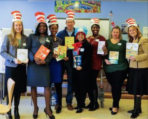 The Brooklyn Women’s Bar Association participated in Read Across America for its 19th year when it visited P.S. 274 in Bushwick to read Dr. Seuss books to first-graders. Photos courtesy of Hon. Joanne Quinones.