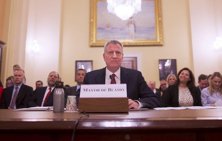 Mayor Bill de Blasio testifies before the House Homeland Security Emergency Preparedness Subcommittee in Washington, D.C. on Tuesday. Photo by Michael Appleton, Mayoral Photography Office