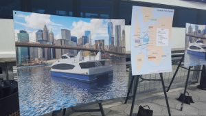 Hornblower, Inc. will operate a ferry service that will make several stops, including Bay Ridge, as the map shows. Photo courtesy of Councilmember Vincent Gentile’s office