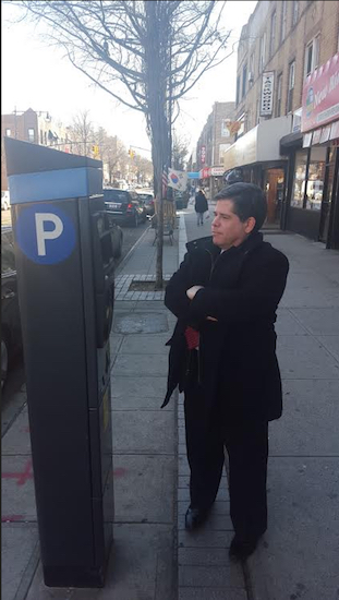 Councilmember Vincent Gentile wants parking meter rules suspended on holidays, just as alternate side of the street parking regulations are. Photo courtesy of Gentile’s office