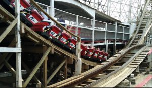 The rides of Coney Island will open for another season this Sunday with the 1920s wooden roller-coaster the Cyclone being christened with a dousing of a traditional egg cream drink. AP photo/Julie Walker