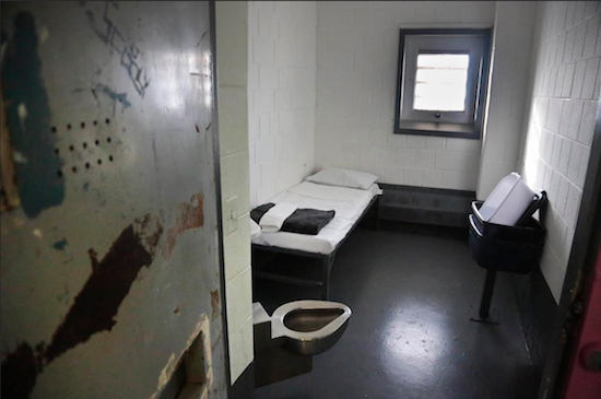 This Jan. 28 file photo shows a solitary confinement cell at New York City's Rikers Island jail. On Thursday, a federal judge approved a sweeping plan to reduce solitary confinement in New York state prisons. AP Photo/Bebeto Matthews, File