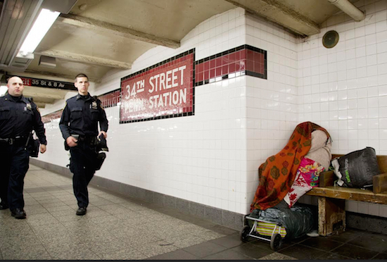In response to the recent pattern of slashings on the New York City subways, the NYPD is set to put a police officer on every train at night. AP Photo/Mark Lennihan