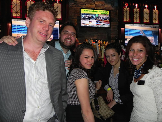 Renee Dorsa (right) owner of Dorsa Group Realty, brought colleagues William Flanagan, Anthony Marino, Nicole Patti and Diana Fayad (left to right) to the event. Eagle photo by Paula Katinas