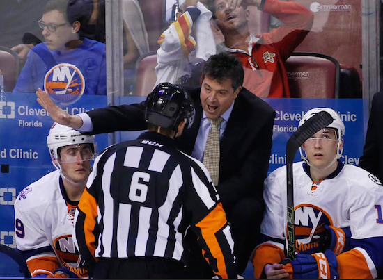 Islanders coach Jack Capuano is imploring the rest of his squad to contribute offensively as New York suffered a brutal 2-1 defeat to Florida Wednesdaynight at Downtown’s Barclays Center. AP photo