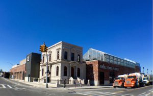 Look — it's the landmarked Coignet Building, flanked by the wings of Gowanus' Whole Foods. Eagle photos by Lore Croghan