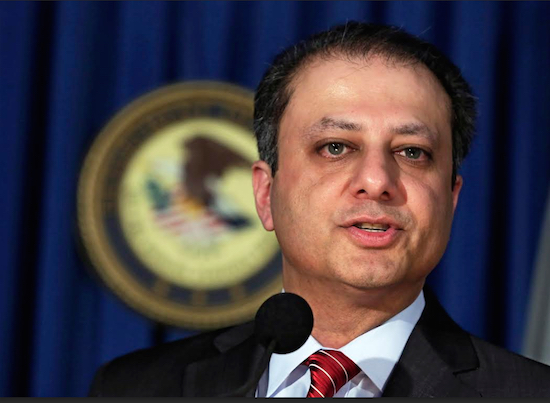 Preet Bharara, U.S. attorney for the Southern District of New York. AP Photo/Richard Drew, File