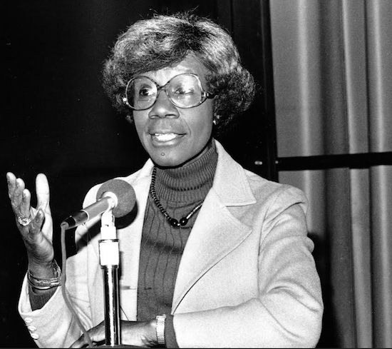 The late Congresswoman Shirley Chisholm. AP Photo/Finley