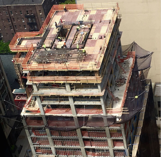 This Brooklyn Heights residential development, seen from on high, is 153-155-157 Remsen St. Eagle photos by Lore Croghan