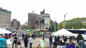Grand Army Plaza is pictured during last year’s Bike the Branches event. Eagle file photo by Dipti Kumar