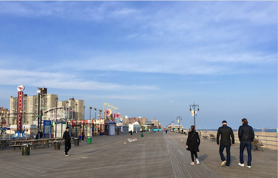 Coney Island's Boardwalk is a beautiful thing to behold, even on an unusually chilly spring day. Eagle photos by Lore Croghan