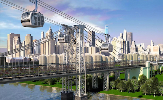 A rendering of the East River Skyway. Rendering courtesy of Daniel Levy