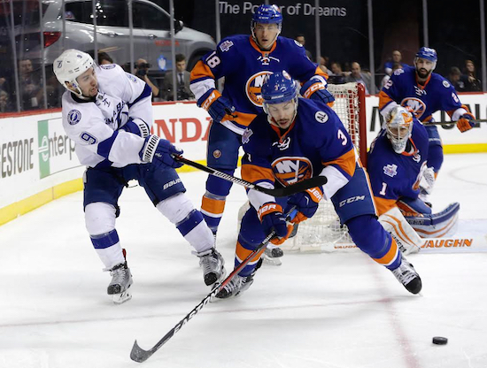Travis Hamonic rescinded his long-standing trade request Tuesday, helping the Islanders keep their stalwart defenseman in place for the next four years. AP photo