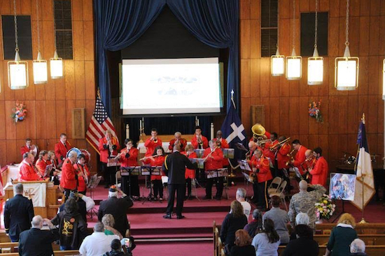 The Irwin Meyer Kings County American Legion Headquarters Band in a recent concert. Photo courtesy of the Friends of Historic New Utrecht