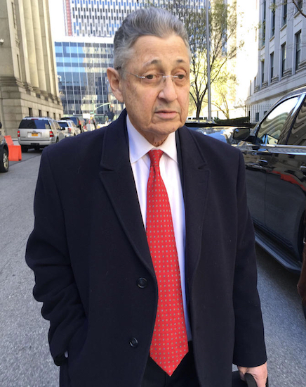 Sheldon Silver was sentenced to a dozen years in prison on Tuesday. AP Photo/Larry Neumeister, File