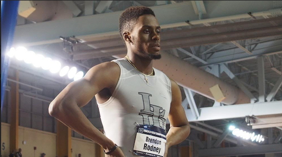 Brendon Rodney, one of the greatest track athletes in LIU-Brooklyn history, was poised to make his last dash during this week’s NCAA Outdoor Championships in Eugene, Oregon. Photo courtesy of LIU-Brooklyn Athletics