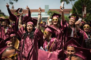 Brooklyn College graduates celebrated at a commencement ceremony. Photo courtesy of Brooklyn College