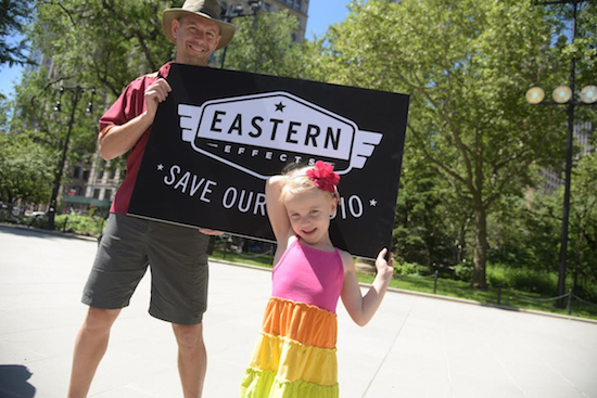 Cinematographer Chris Scarafile with his daughter, Darwin, on hand to support Eastern Effects. Eagle photos by Andy Katz