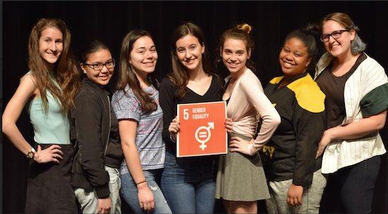 St. Francis College students, faculty and administrators collaborated on a video to celebrate and support the United Nations’ global goals. Photo courtesy of St. Francis College