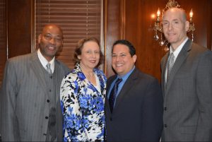 Kings County Clerk Nancy T. Sunshine recently hosted an E-Filing Continuing Legal Education seminar at the Brooklyn Bar Association. Pictured from left: James Blain, Hon. Nancy T. Sunshine, Craig Schatzman and Joseph Leddo. Eagle photos by Rob Abruzzese