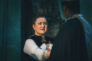 Kate Ross plays Prospero in Smith Street Stage's production of  “The Tempest” in Carroll Park. Photos by Chris Montgomery