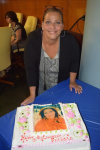 Court employees celebrated the retirement of Frances “Fran” Napoli, a senior court reporter for 34 years, during a party at the courthouse on Friday. Eagle photos by Rob Abruzzese